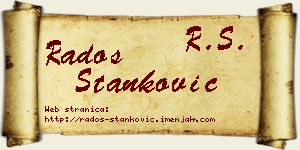 Radoš Stanković vizit kartica
